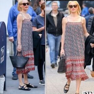 Ulla Johnson Imane 100% Silk Print Strappy Dress, $449 MSRP Sz. 6